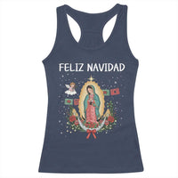 Our Lady of Guadalupe Christmas Racerback Tank Top Feliz Navidad - Wonder Print Shop