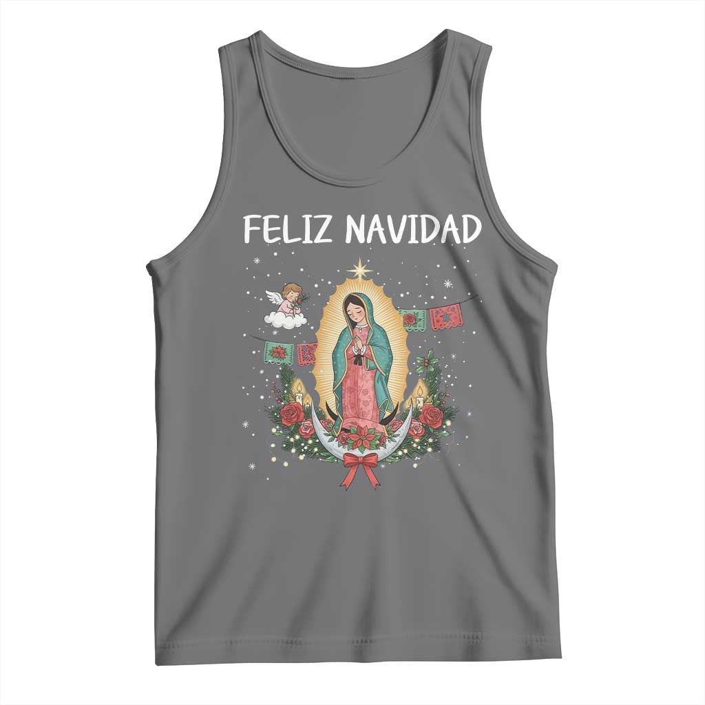 Our Lady of Guadalupe Christmas Tank Top Feliz Navidad - Wonder Print Shop