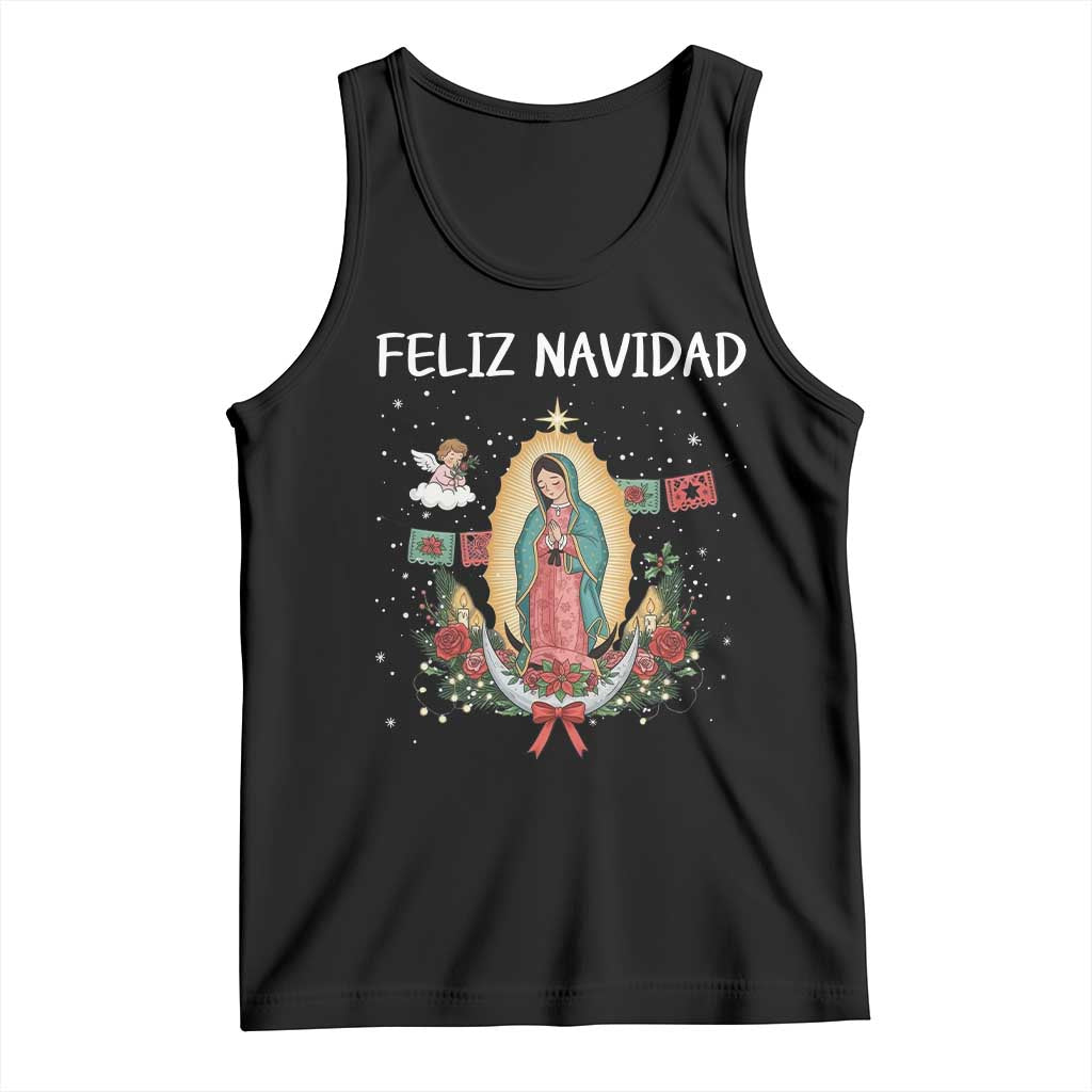 Our Lady of Guadalupe Christmas Tank Top Feliz Navidad - Wonder Print Shop
