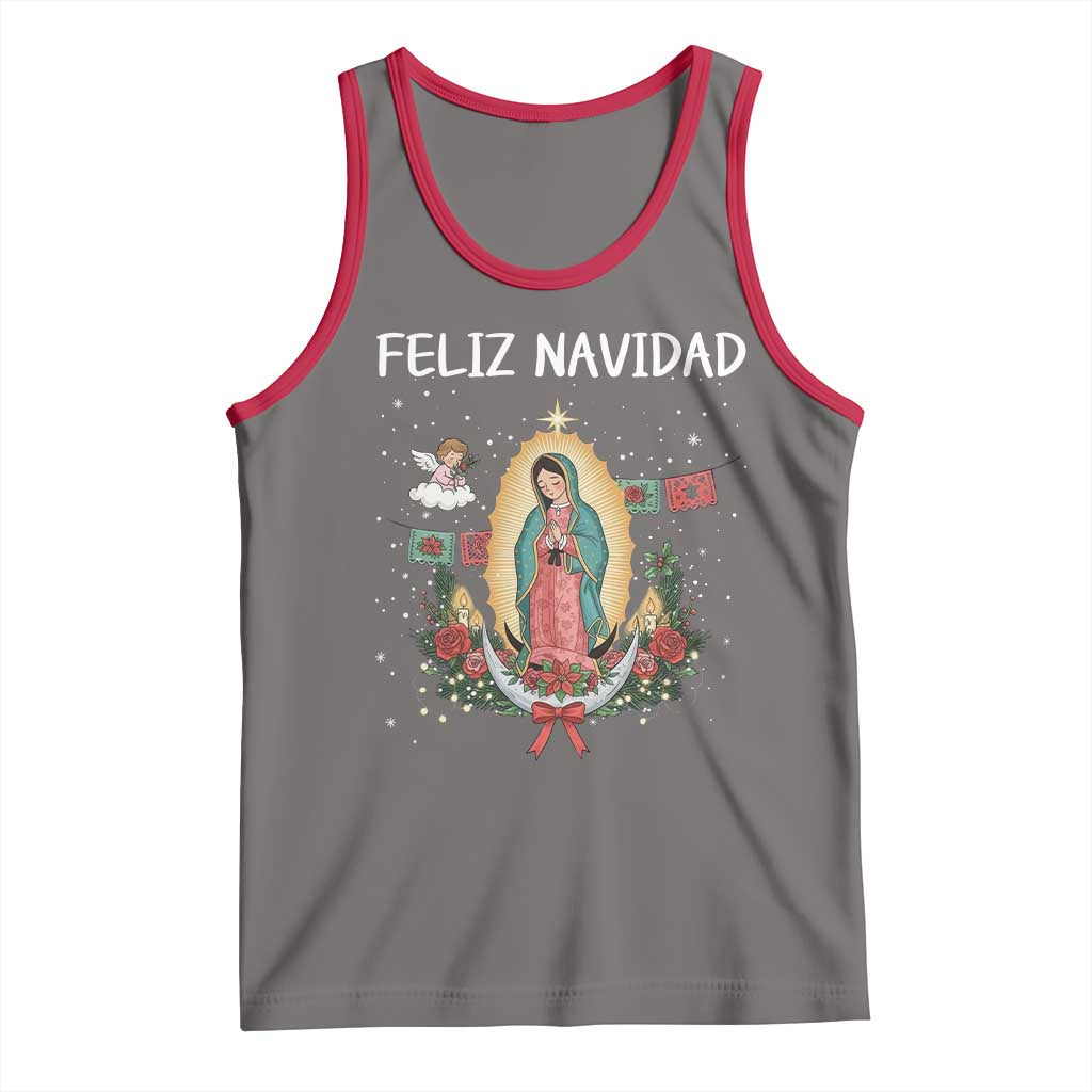 Our Lady of Guadalupe Christmas Tank Top Feliz Navidad - Wonder Print Shop