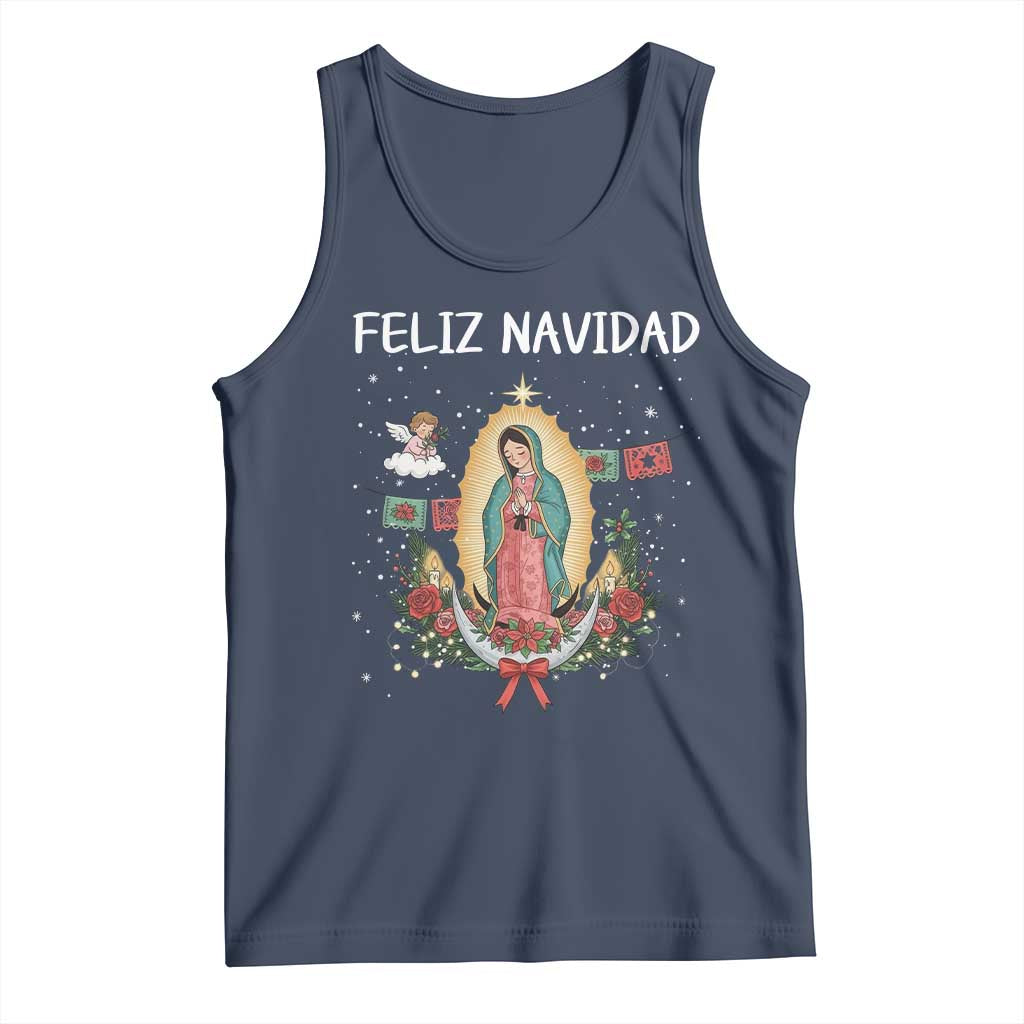 Our Lady of Guadalupe Christmas Tank Top Feliz Navidad - Wonder Print Shop