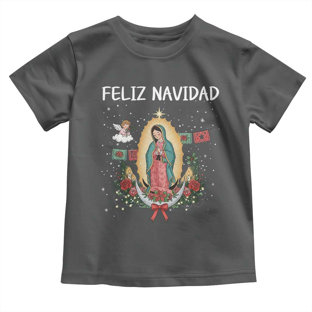 Our Lady of Guadalupe Christmas Toddler T Shirt Feliz Navidad - Wonder Print Shop