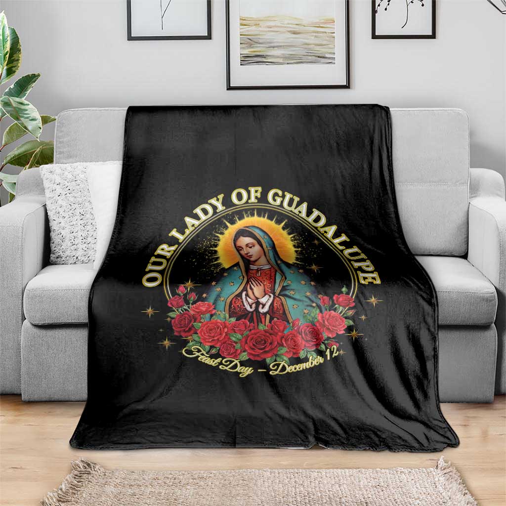 Virgen De Guadalupe Catholic Throw Blanket Our Lady Of Guadalupe - Wonder Print Shop