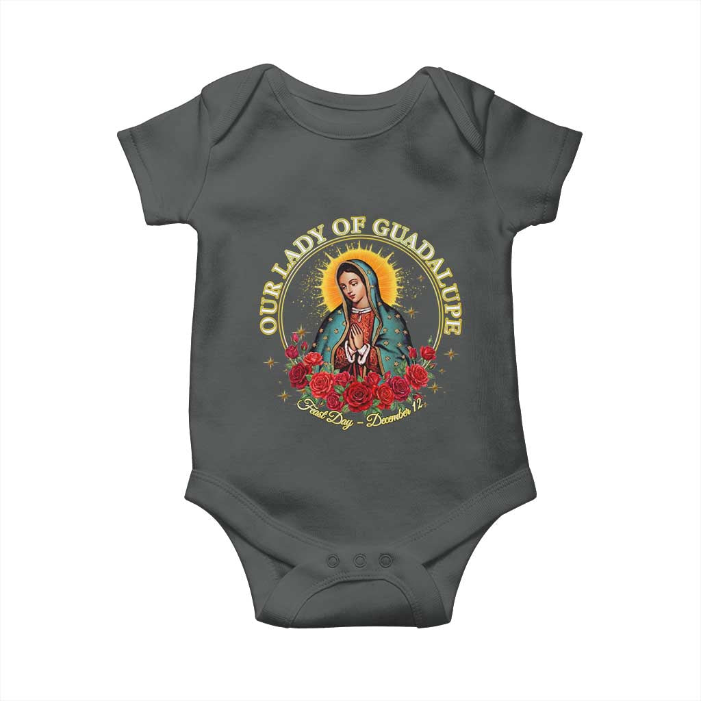 Virgen De Guadalupe Catholic Baby Onesie Our Lady Of Guadalupe - Wonder Print Shop