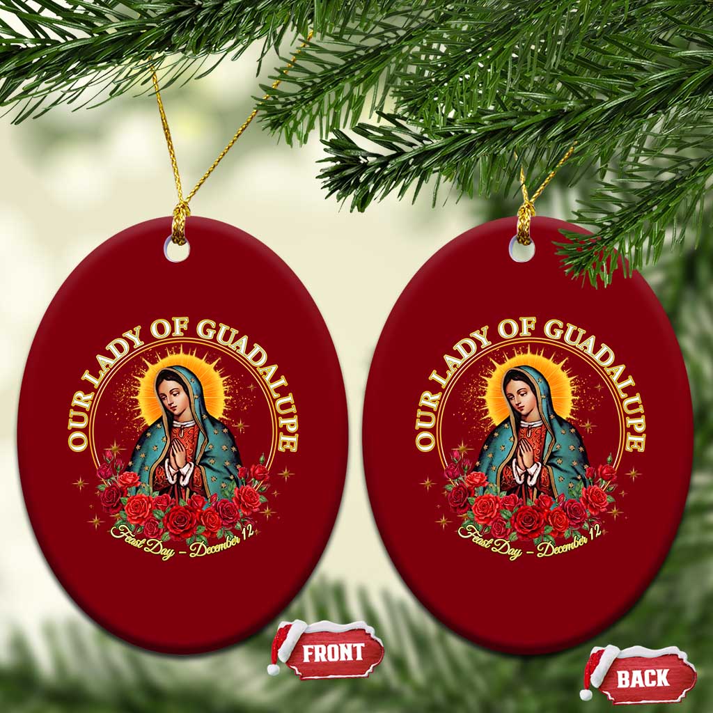 Virgen De Guadalupe Catholic Ceramic Ornament Our Lady Of Guadalupe - Wonder Print Shop