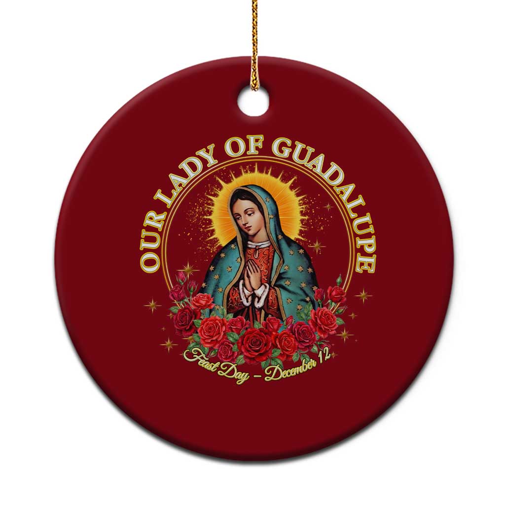 Virgen De Guadalupe Catholic Ceramic Ornament Our Lady Of Guadalupe - Wonder Print Shop