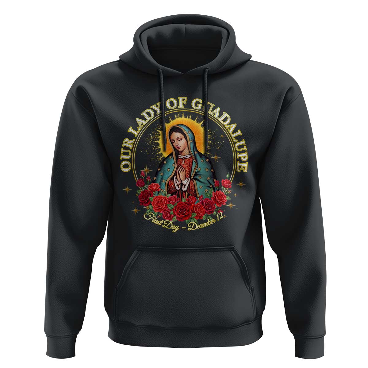 Virgen De Guadalupe Catholic Hoodie Our Lady Of Guadalupe - Wonder Print Shop