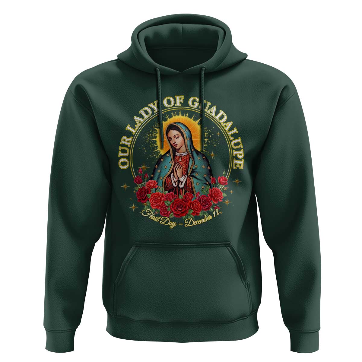 Virgen De Guadalupe Catholic Hoodie Our Lady Of Guadalupe - Wonder Print Shop