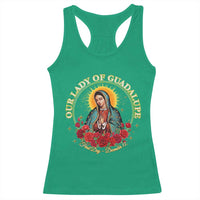 Virgen De Guadalupe Catholic Racerback Tank Top Our Lady Of Guadalupe - Wonder Print Shop