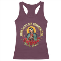Virgen De Guadalupe Catholic Racerback Tank Top Our Lady Of Guadalupe - Wonder Print Shop