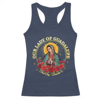 Virgen De Guadalupe Catholic Racerback Tank Top Our Lady Of Guadalupe - Wonder Print Shop
