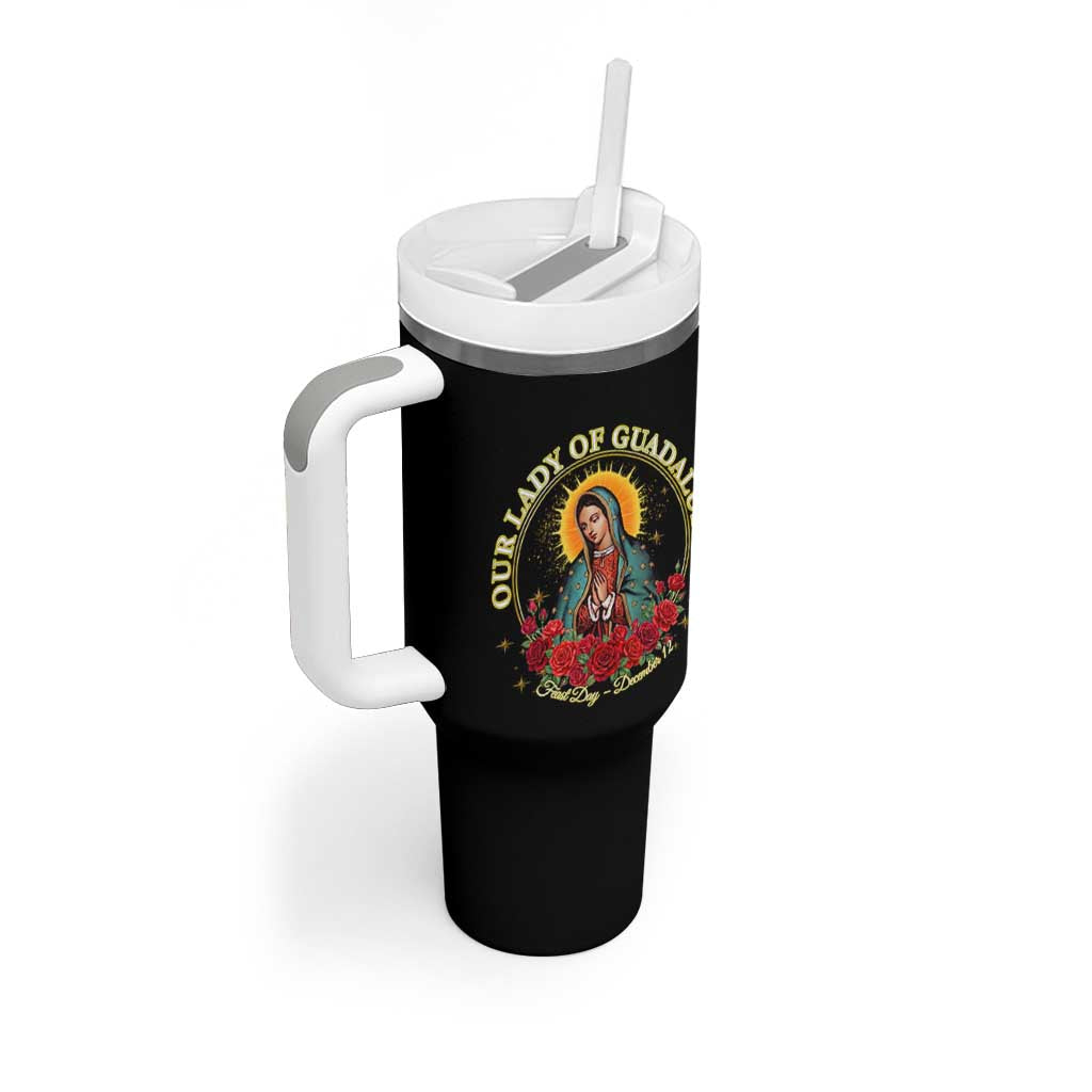 Virgen De Guadalupe Catholic Tumbler With Handle Our Lady Of Guadalupe - Wonder Print Shop