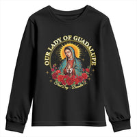 Virgen De Guadalupe Catholic Youth Sweatshirt Our Lady Of Guadalupe - Wonder Print Shop