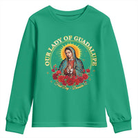 Virgen De Guadalupe Catholic Youth Sweatshirt Our Lady Of Guadalupe - Wonder Print Shop