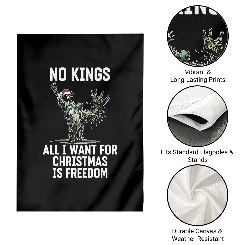 No Kings Garden Flag All I Want For Christmas Is Freedom - Wonder Print Shop