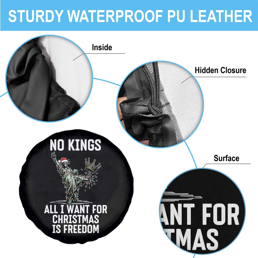No Kings Spare Tire Cover All I Want For Christmas Is Freedom - Wonder Print Shop