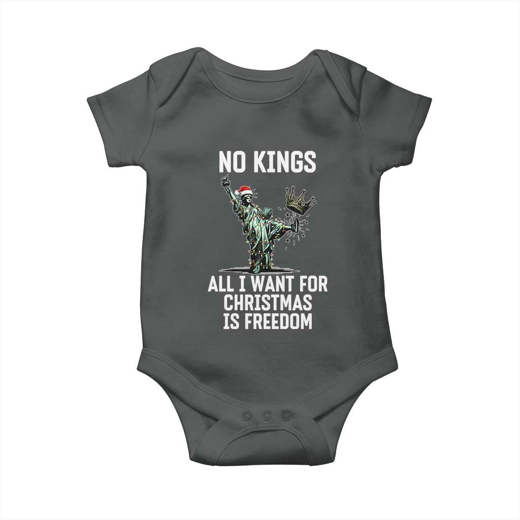 No Kings Baby Onesie All I Want For Christmas Is Freedom - Wonder Print Shop
