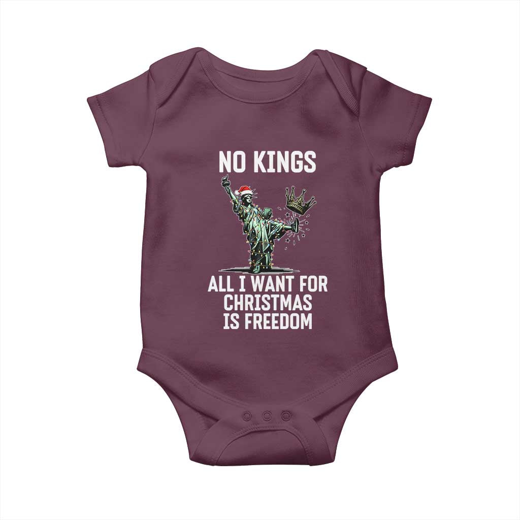 No Kings Baby Onesie All I Want For Christmas Is Freedom - Wonder Print Shop