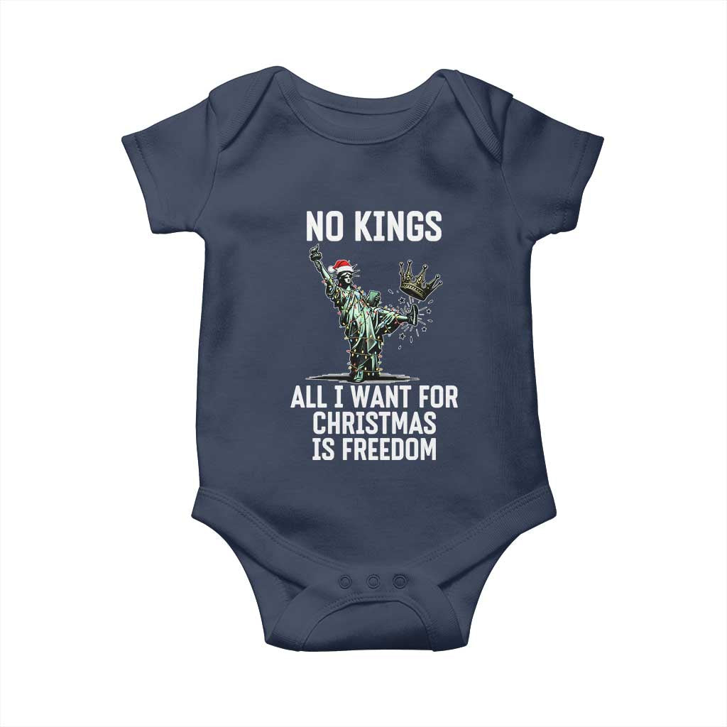 No Kings Baby Onesie All I Want For Christmas Is Freedom - Wonder Print Shop