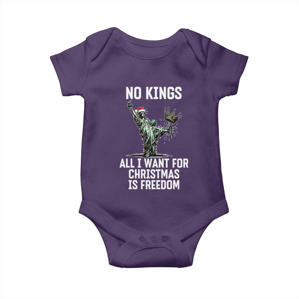 No Kings Baby Onesie All I Want For Christmas Is Freedom - Wonder Print Shop