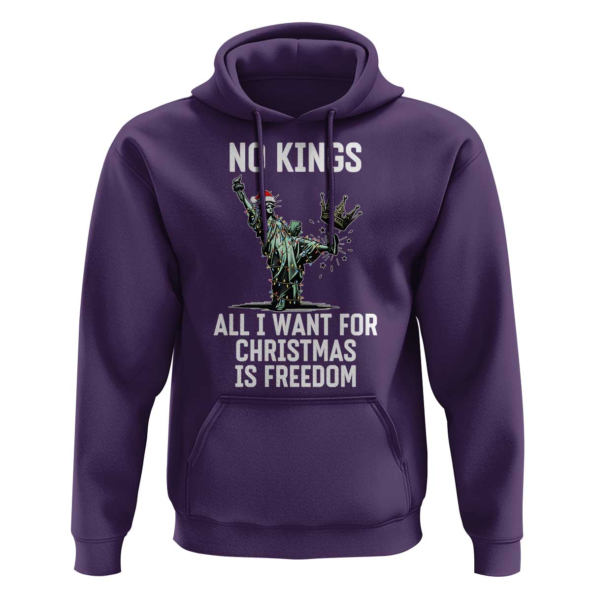 No Kings Hoodie All I Want For Christmas Is Freedom - Wonder Print Shop