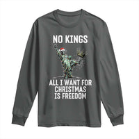 No Kings Long Sleeve Shirt All I Want For Christmas Is Freedom - Wonder Print Shop
