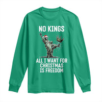No Kings Long Sleeve Shirt All I Want For Christmas Is Freedom - Wonder Print Shop