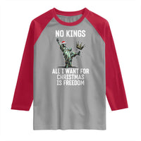 No Kings Raglan Shirt All I Want For Christmas Is Freedom - Wonder Print Shop