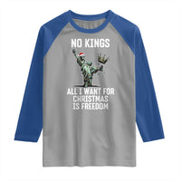 No Kings Raglan Shirt All I Want For Christmas Is Freedom - Wonder Print Shop