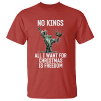 No Kings T Shirt All I Want For Christmas Is Freedom - Wonder Print Shop