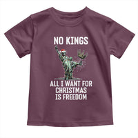No Kings Toddler T Shirt All I Want For Christmas Is Freedom - Wonder Print Shop