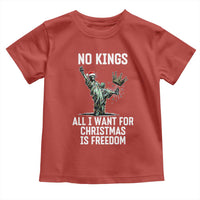 No Kings Toddler T Shirt All I Want For Christmas Is Freedom - Wonder Print Shop