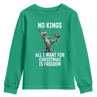 No Kings Youth Sweatshirt All I Want For Christmas Is Freedom - Wonder Print Shop