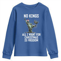 No Kings Youth Sweatshirt All I Want For Christmas Is Freedom - Wonder Print Shop