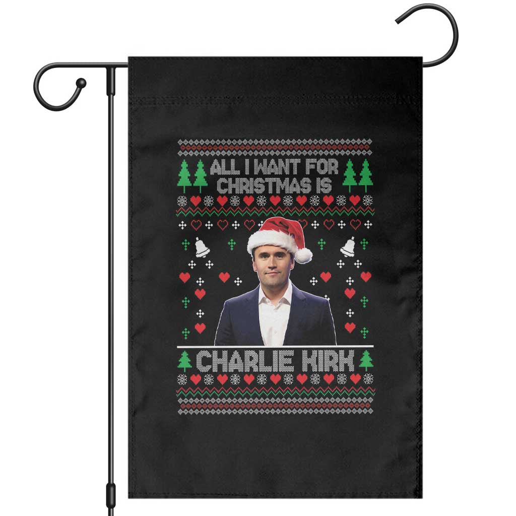 Charlie Kirk Christmas Garden Flag Freedom Memorial Patriotic Christian Xmas - Wonder Print Shop