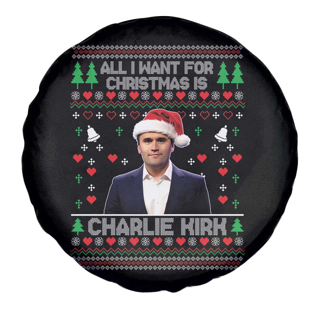 Charlie Kirk Christmas Spare Tire Cover Freedom Memorial Patriotic Christian Xmas - Wonder Print Shop