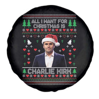 Charlie Kirk Christmas Spare Tire Cover Freedom Memorial Patriotic Christian Xmas - Wonder Print Shop