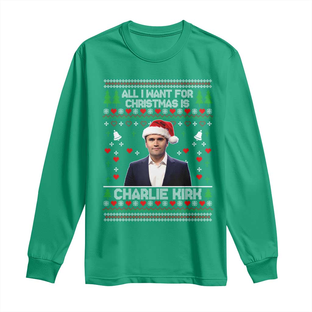 Charlie Kirk Christmas Long Sleeve Shirt Freedom Memorial Patriotic Christian Xmas - Wonder Print Shop
