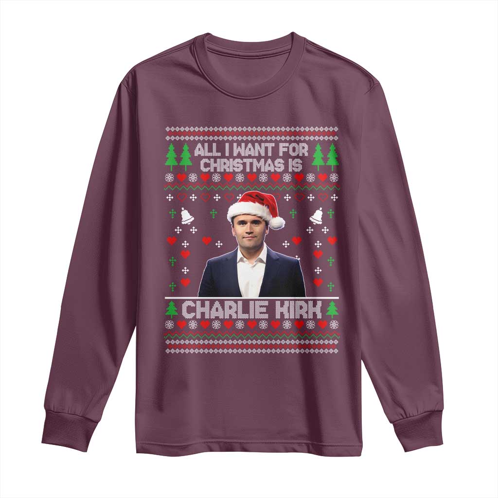 Charlie Kirk Christmas Long Sleeve Shirt Freedom Memorial Patriotic Christian Xmas - Wonder Print Shop