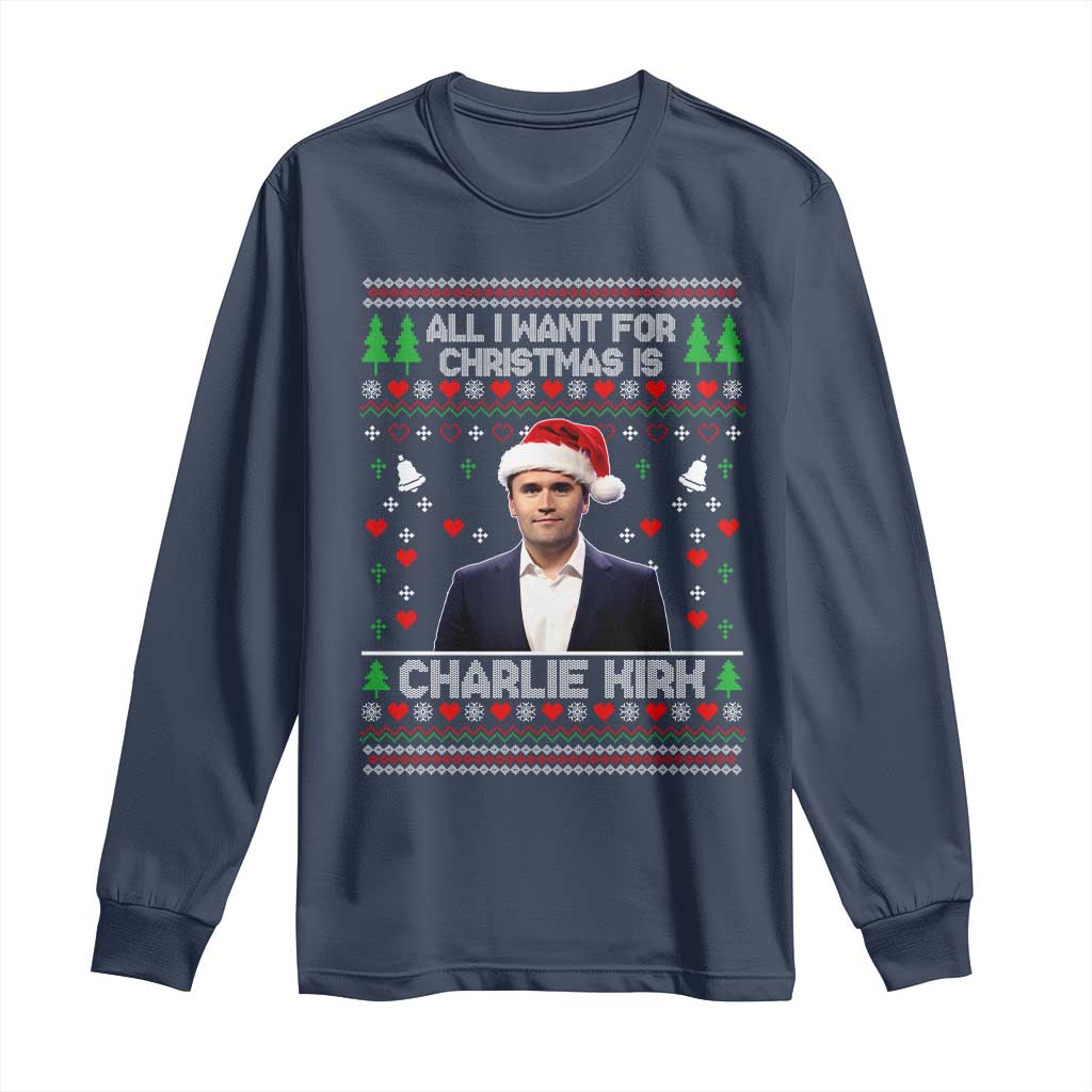 Charlie Kirk Christmas Long Sleeve Shirt Freedom Memorial Patriotic Christian Xmas - Wonder Print Shop