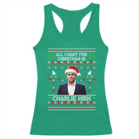 Charlie Kirk Christmas Racerback Tank Top Freedom Memorial Patriotic Christian Xmas - Wonder Print Shop