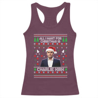 Charlie Kirk Christmas Racerback Tank Top Freedom Memorial Patriotic Christian Xmas - Wonder Print Shop