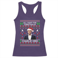Charlie Kirk Christmas Racerback Tank Top Freedom Memorial Patriotic Christian Xmas - Wonder Print Shop