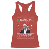 Charlie Kirk Christmas Racerback Tank Top Freedom Memorial Patriotic Christian Xmas - Wonder Print Shop