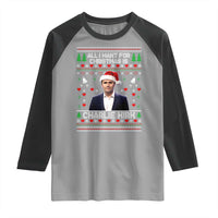 Charlie Kirk Christmas Raglan Shirt Freedom Memorial Patriotic Christian Xmas - Wonder Print Shop