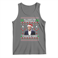 Charlie Kirk Christmas Tank Top Freedom Memorial Patriotic Christian Xmas - Wonder Print Shop
