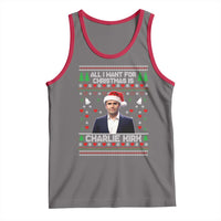 Charlie Kirk Christmas Tank Top Freedom Memorial Patriotic Christian Xmas - Wonder Print Shop