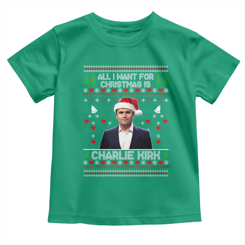 Charlie Kirk Christmas Toddler T Shirt Freedom Memorial Patriotic Christian Xmas - Wonder Print Shop