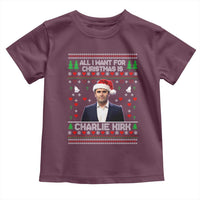 Charlie Kirk Christmas Toddler T Shirt Freedom Memorial Patriotic Christian Xmas - Wonder Print Shop