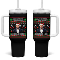 Charlie Kirk Christmas Tumbler With Handle Freedom Memorial Patriotic Christian Xmas - Wonder Print Shop